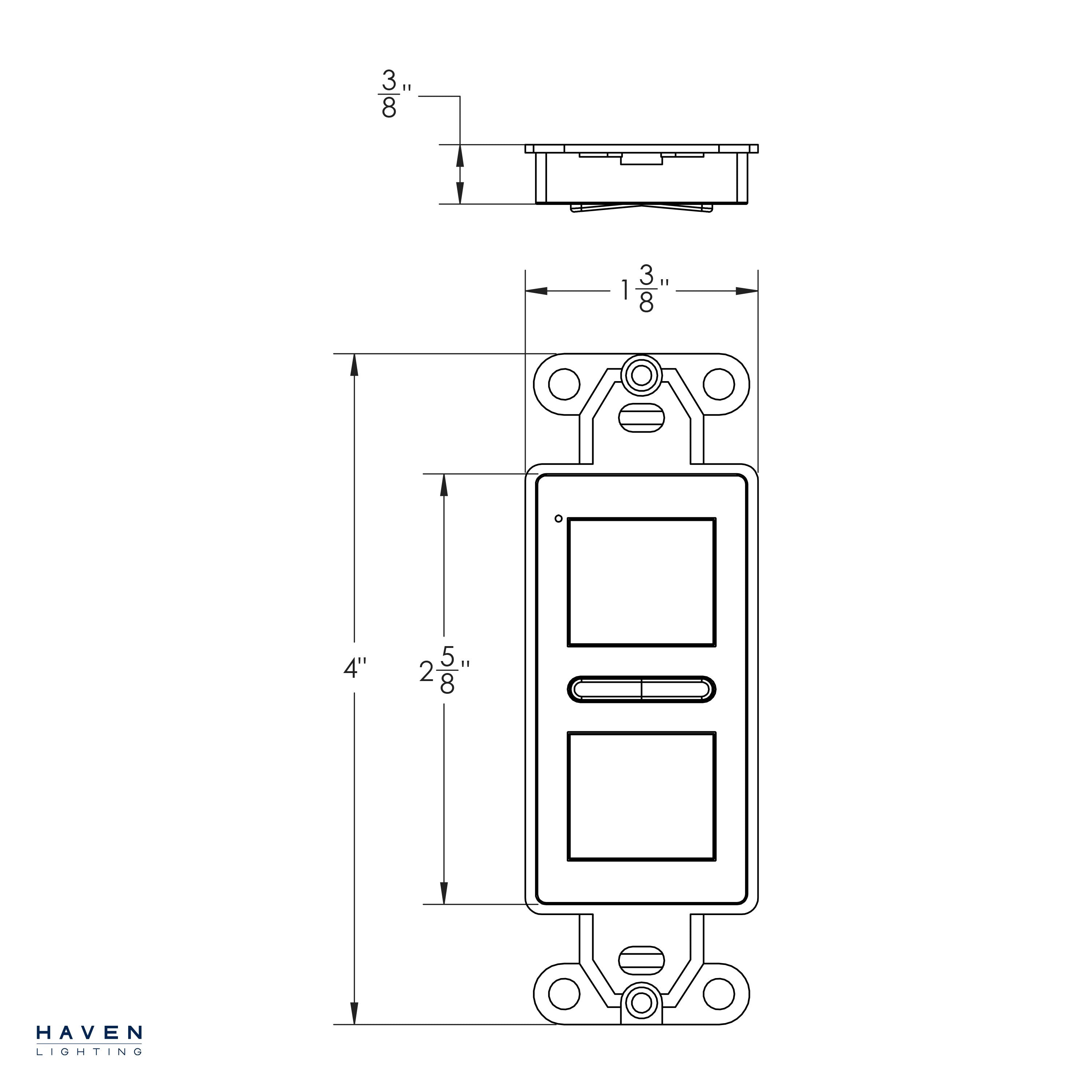 Classic White Wireless Wall Switch Wireless Wall Switch Haven Lighting