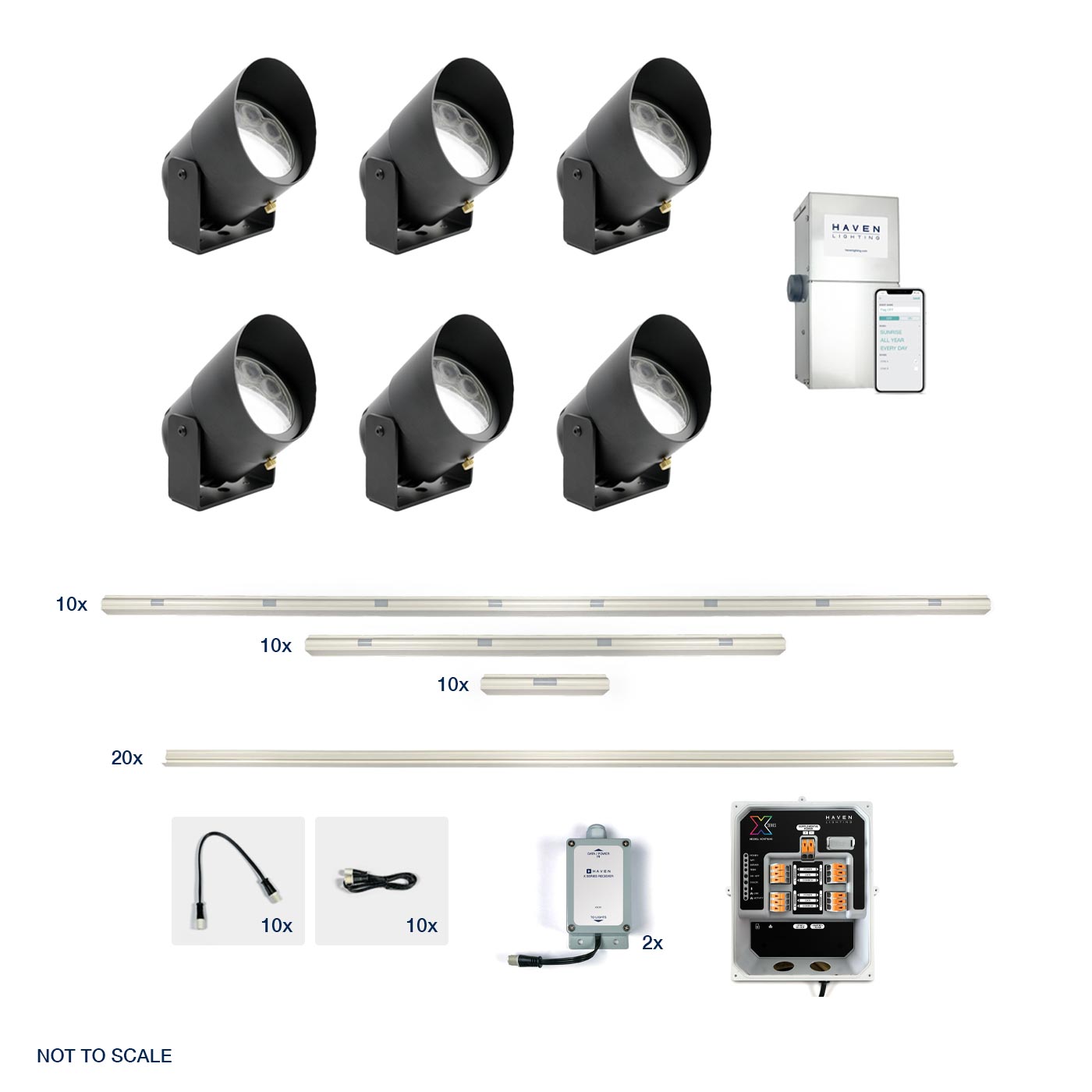 X Series Classic (95 ft) & 6 Series (6 Up Lights) Combination Kit