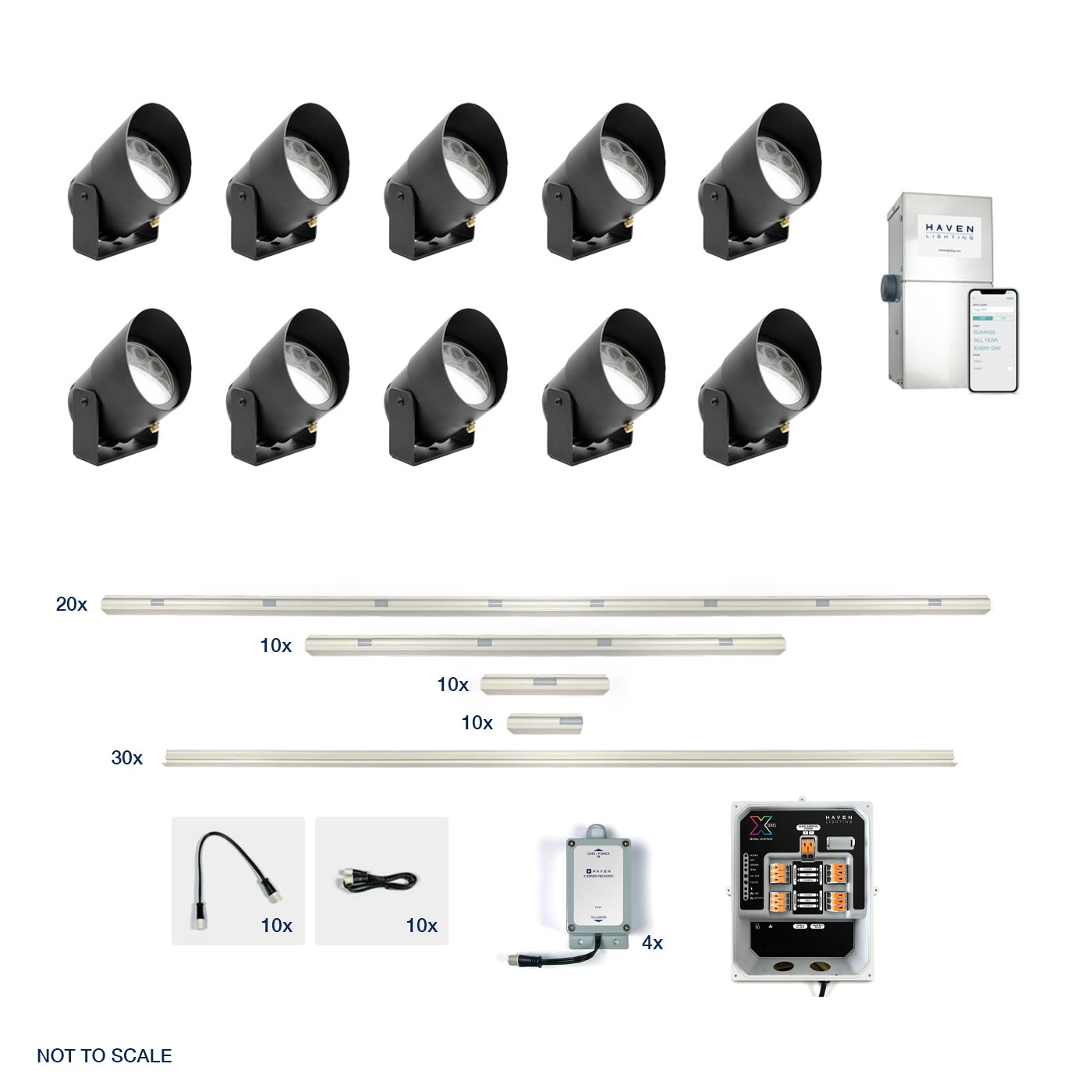 X Series Classic (150 ft) & 6 Series (10 Up Lights) Combination Kit