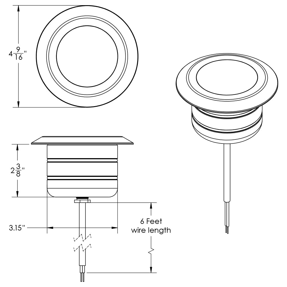 9 Series Full Color 6W Core Drill / Well Lights