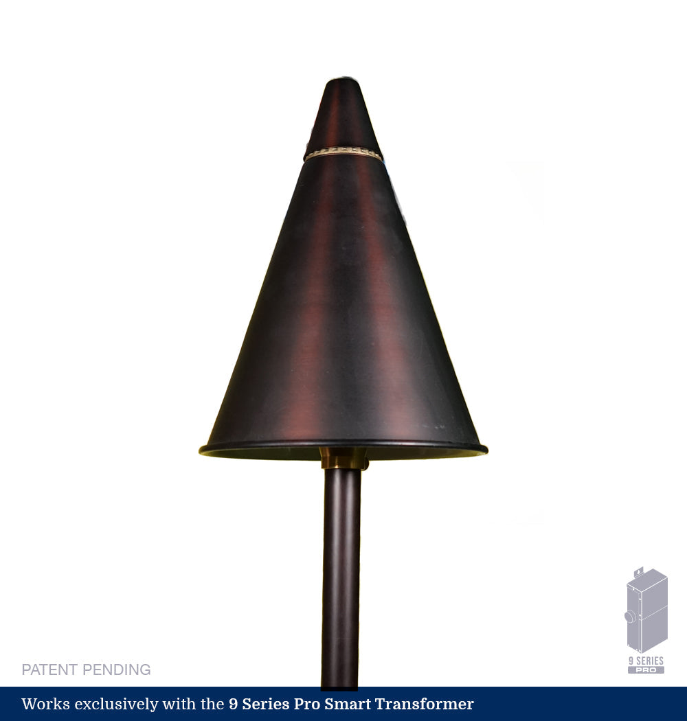 9 Series Pro Full Color Bourbon Brass LED Tiki Torch Light