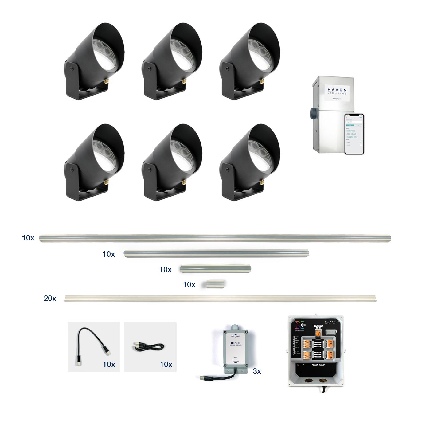 X Series Evolution (95 ft) & 9 Series (6 Up Lights) Combination Kit