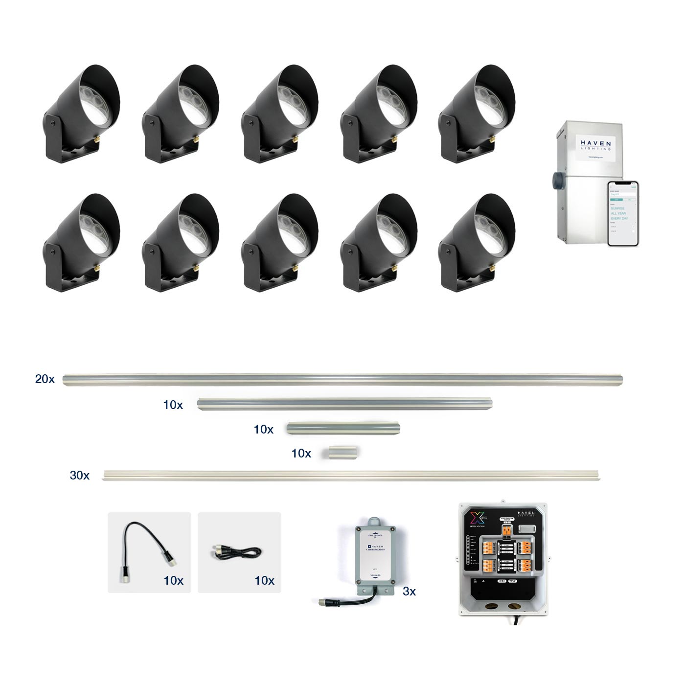 X Series Evolution (150 ft) & 9 Series (10 Up Lights) Combination Kit