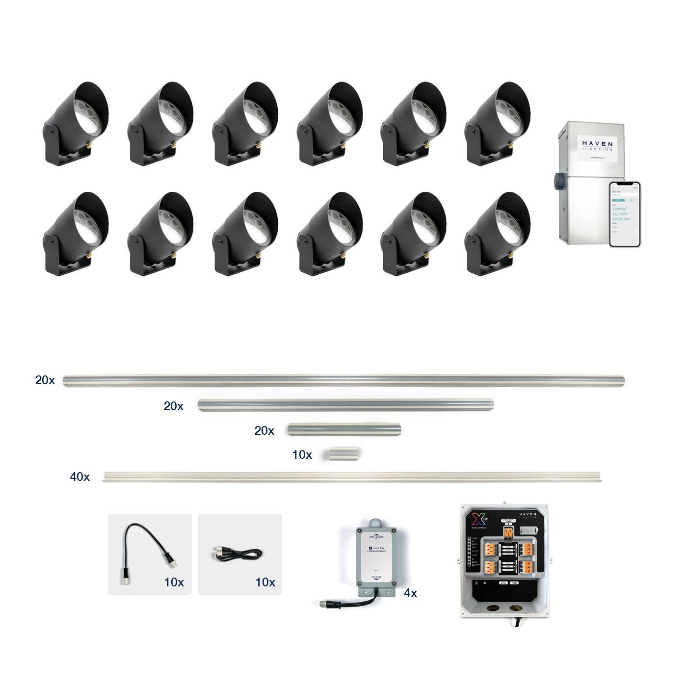 X Series Evolution (200 ft) & 9 Series (12 Up Lights) Combination Kit