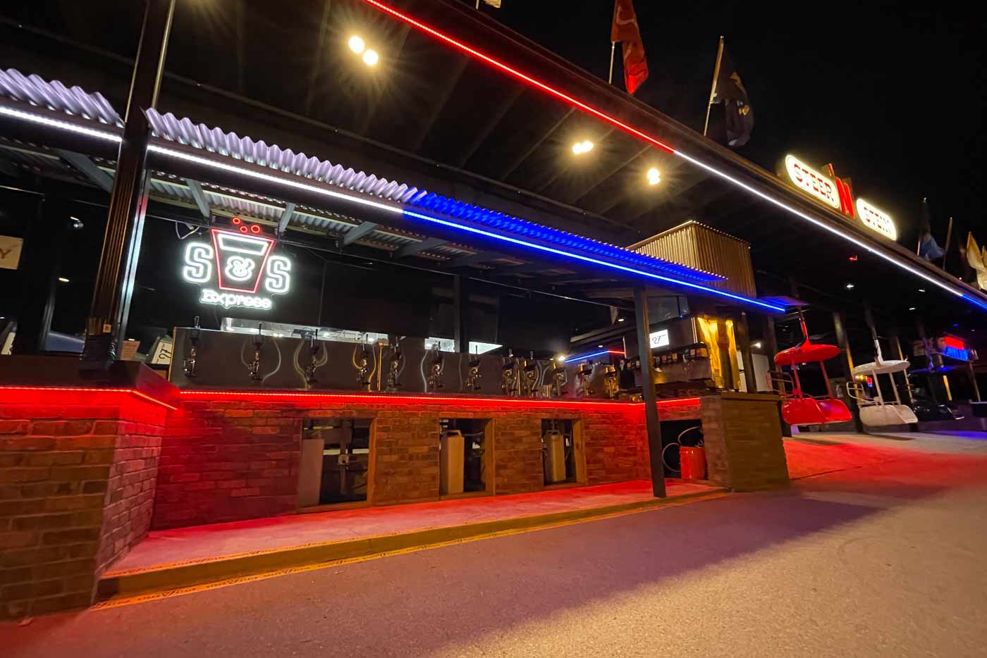 LED Strip Lighting on a Bar