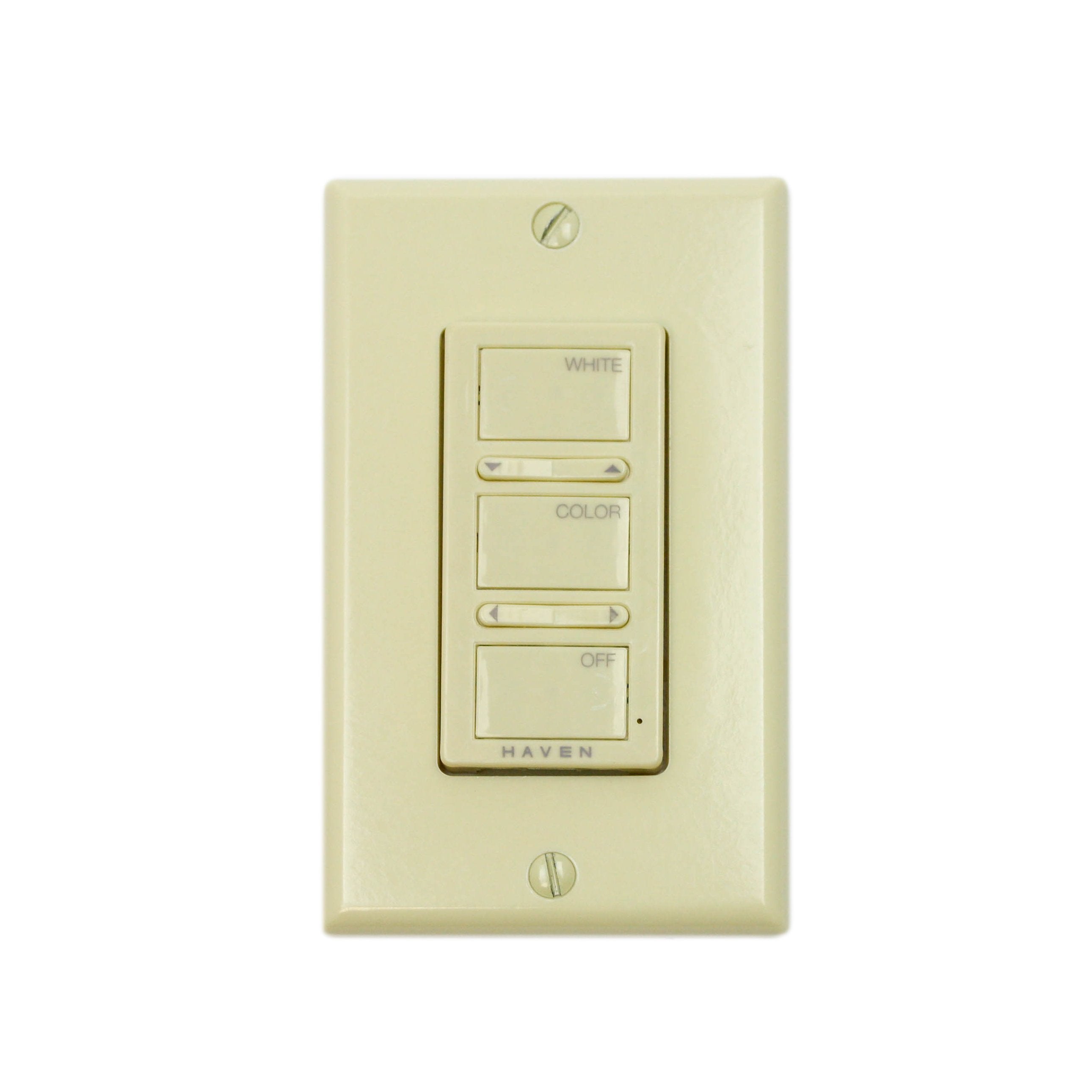 Full Color Wireless Wall Switch Wireless Wall Switch Haven Lighting Ivory