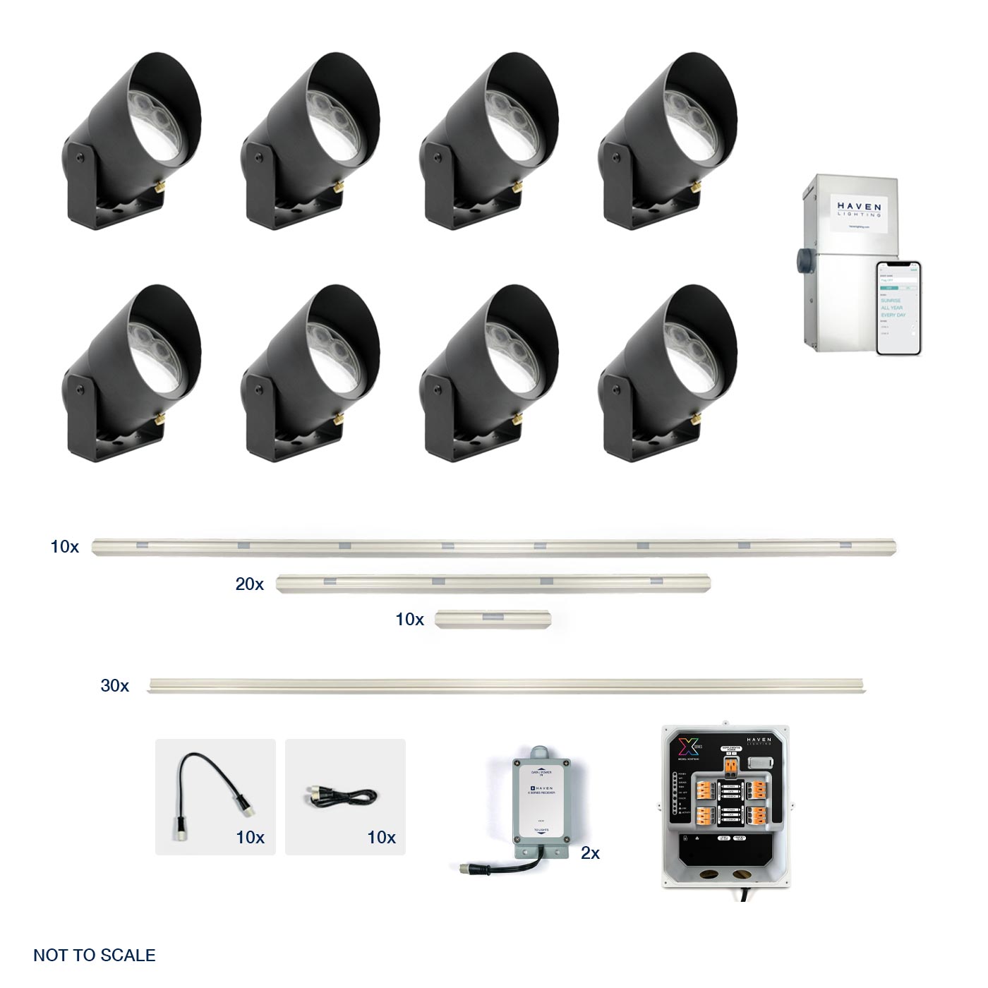 X Series Classic (124 ft) & 6 Series (8 Up Lights) Combination Kit
