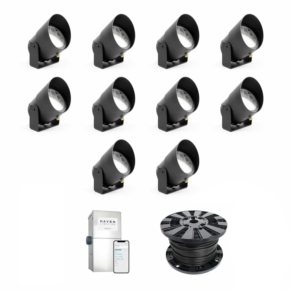 Smart Phone Controlled System with Adjustable White 10-Up Light Package