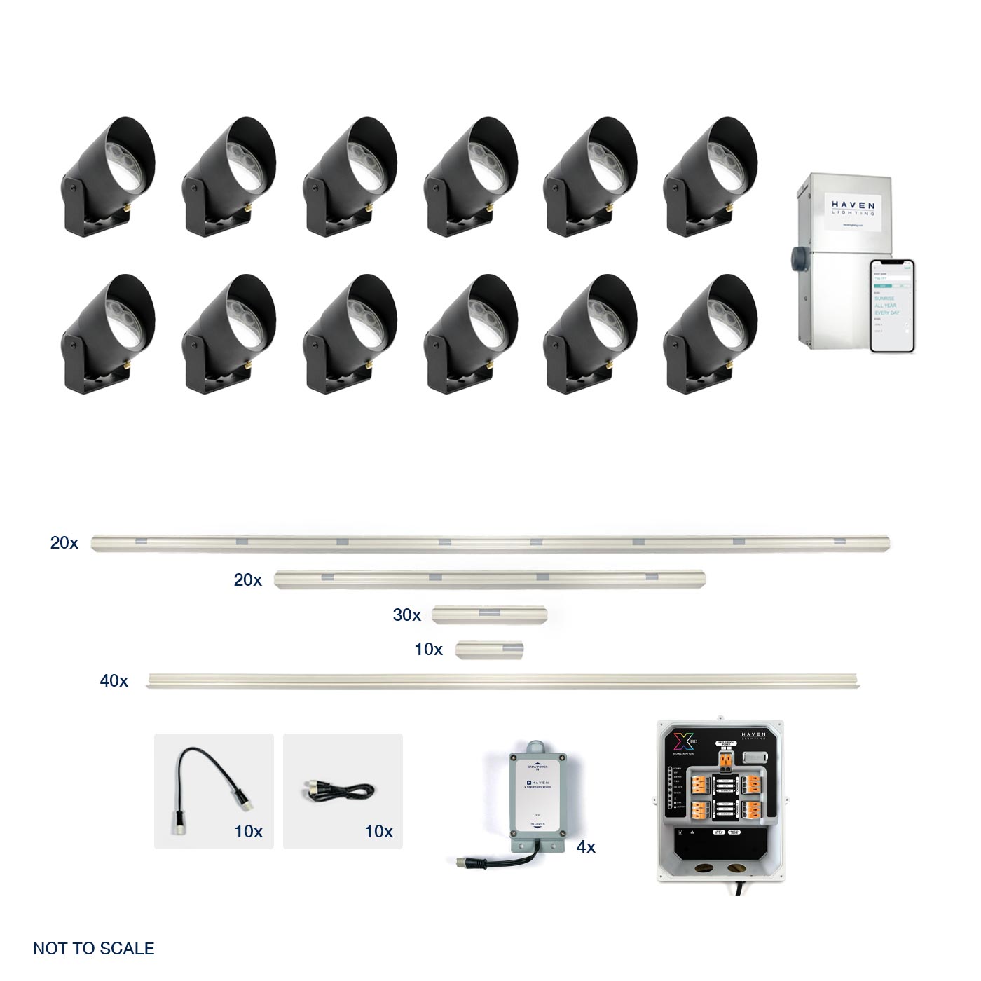 X Series Classic (200 ft) & 6 Series (12 Up Lights) Combination Kit