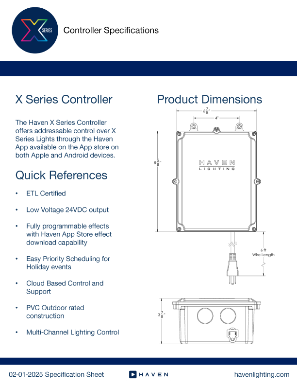 Specification Sheets – Shop Haven
