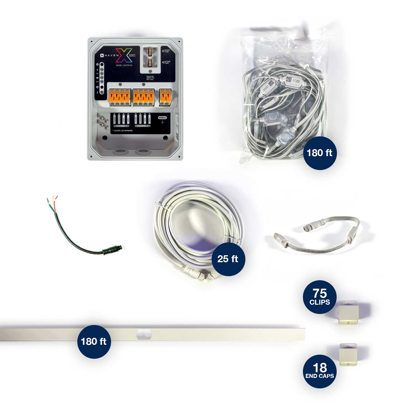Permanent Roofline Lighting Kit with Track